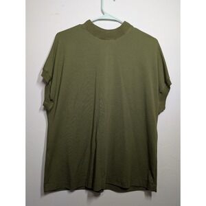 MNG‎ Small Army Green Sleeveless Box Cut Top